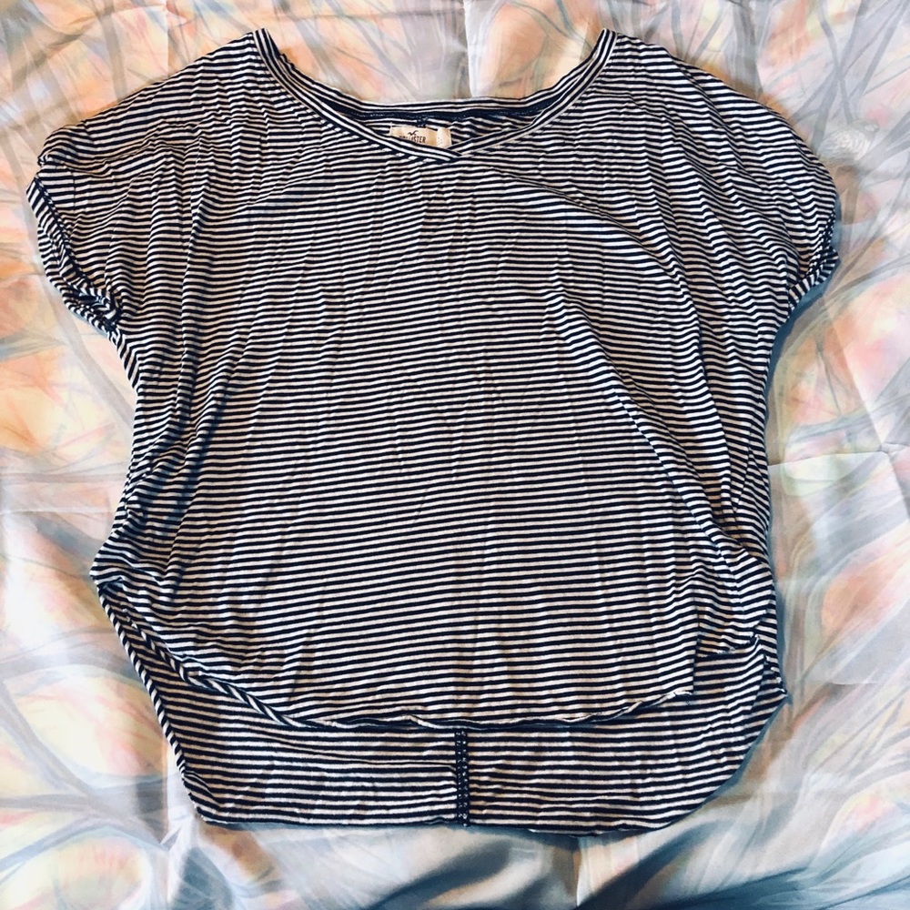 Striped hollister loose T-shirt
